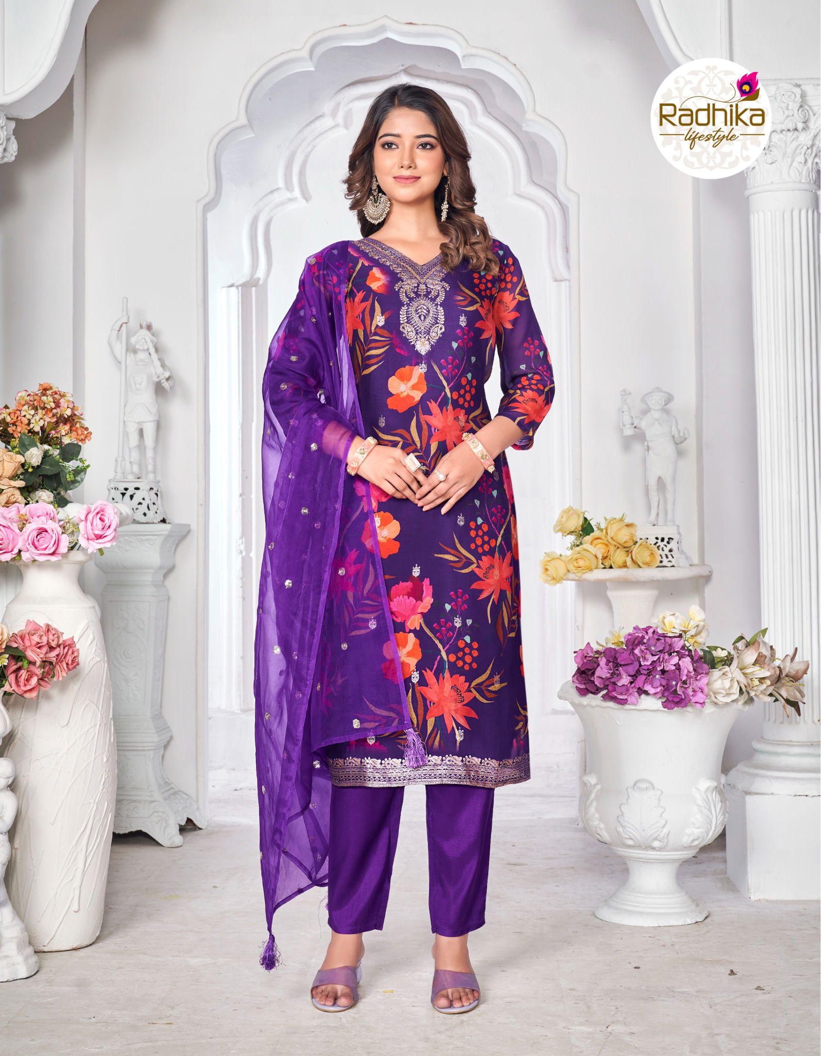 Gulnaz Vol 1 By Radhika Organza Silk Kutris With Bottom Dupatta Wholesale Online